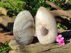 Polished Exquisite Banded Agate Display Crystals x 2 From Madagascar - Toprock Gemstones and Minerals 