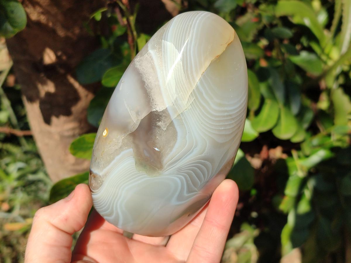 Polished Exquisite Banded Agate Display Crystals x 2 From Madagascar - Toprock Gemstones and Minerals 