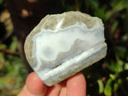 Polished On One Side Blue Lace Agate Geodes x 12 From Nsanje, Malawi - Toprock Gemstones and Minerals 