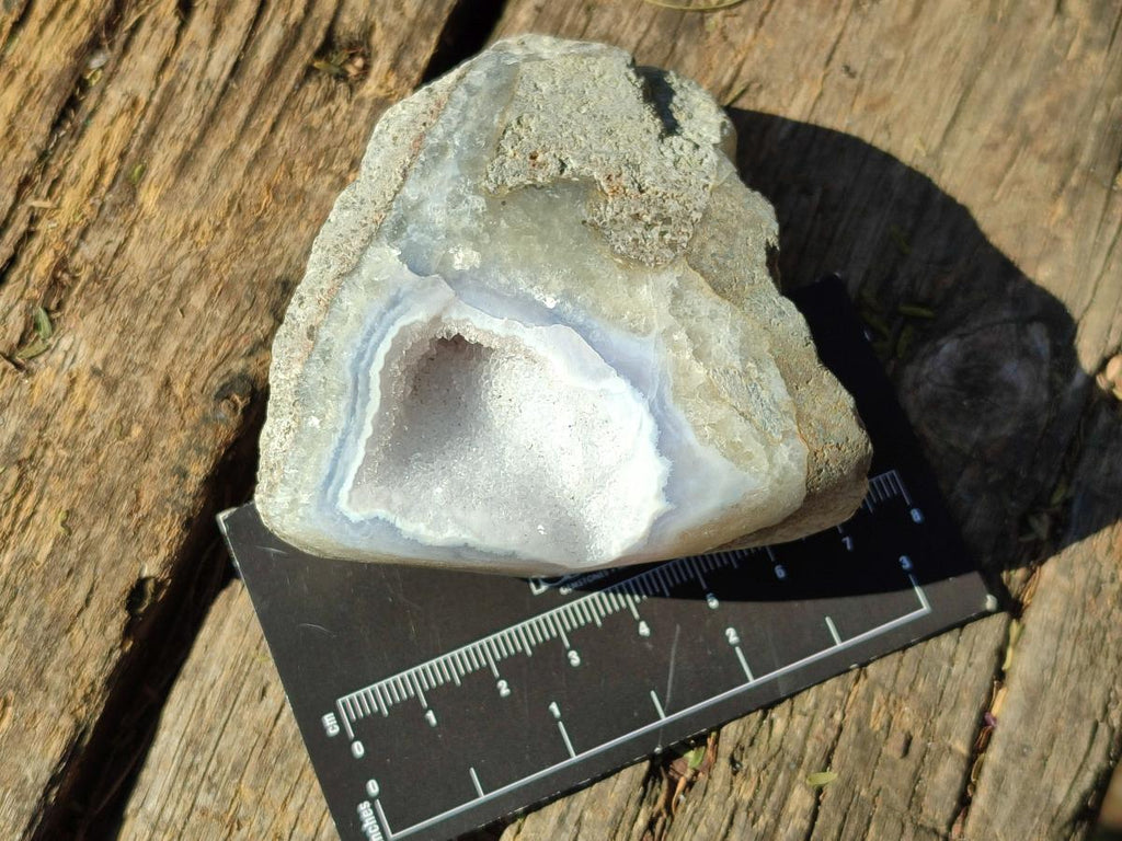 Polished On One Side Blue Lace Agate Geodes x 12 From Nsanje, Malawi - Toprock Gemstones and Minerals 