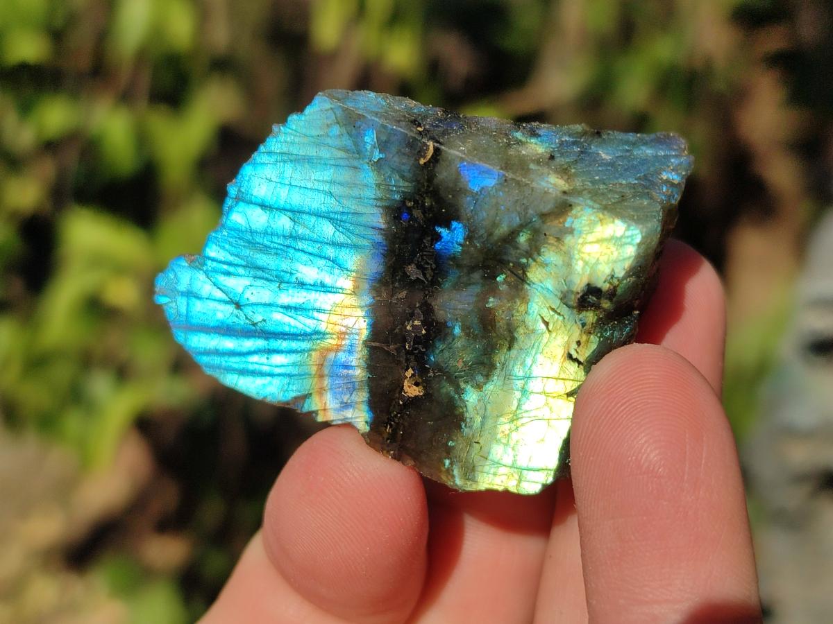 Polished Mini One Side Labradorite Display Pieces x 70 From Madagascar - Toprock Gemstones and Minerals 