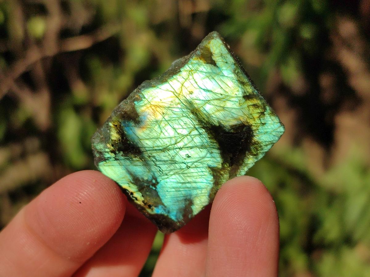 Polished Mini One Side Labradorite Display Pieces x 70 From Madagascar - Toprock Gemstones and Minerals 