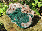 Natural Ball Malachite Specimen on White Quartz and Dolomite x 1 From Mindingi Mine, Kambove, Congo - Toprock Gemstones and Minerals 