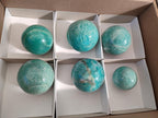 Polished Amazonite Spheres x 6 From Madagascar - Toprock Gemstones and Minerals 