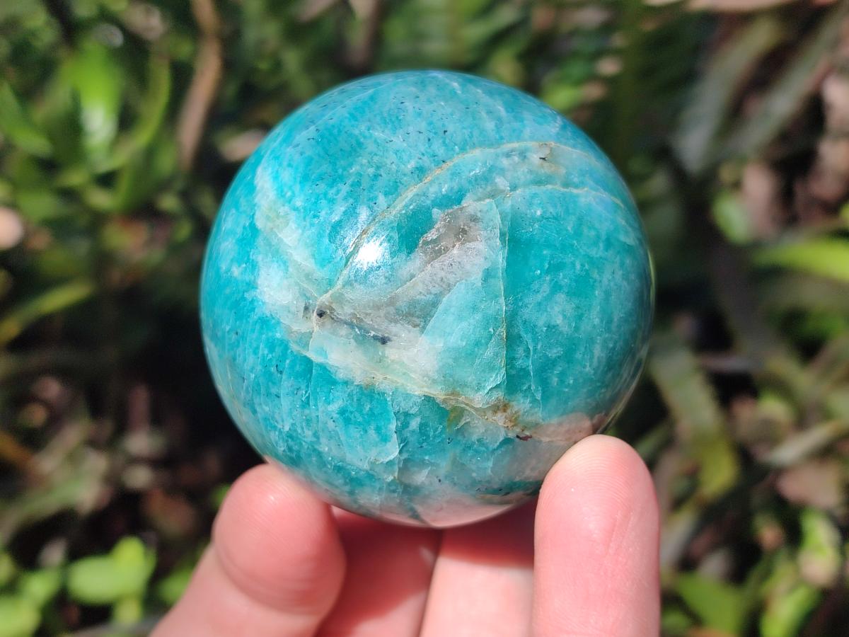Polished Amazonite Spheres x 6 From Madagascar - Toprock Gemstones and Minerals 