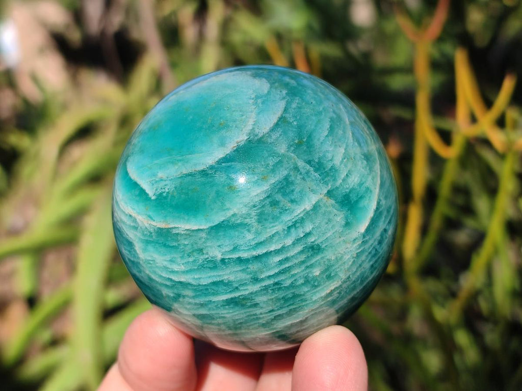 Polished Amazonite Spheres x 6 From Madagascar - Toprock Gemstones and Minerals 