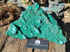 Natural Cabinet Size Botryoidal Malachite and Chrysocolla Plate Specimen x 1 From Congo - Toprock Gemstones and Minerals 