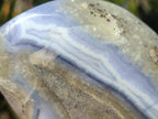 Polished Blue Lace Agate Standing Display Pieces x 2 From Nsanje, Malawi - Toprock Gemstones and Minerals 