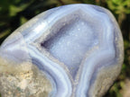 Polished Blue Lace Agate Standing Display Pieces x 2 From Nsanje, Malawi - Toprock Gemstones and Minerals 