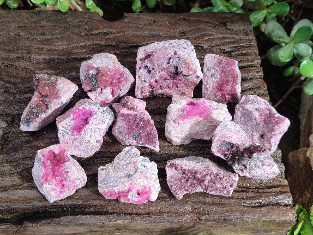 Natural Spherocobaltite Specimens x 12 From Musonoi Mine, Congo - Toprock Gemstones and Minerals 