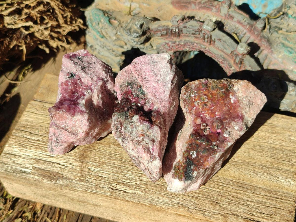 Natural Spherocobaltite Specimens x 12 From Musonoi Mine, Congo - Toprock Gemstones and Minerals 