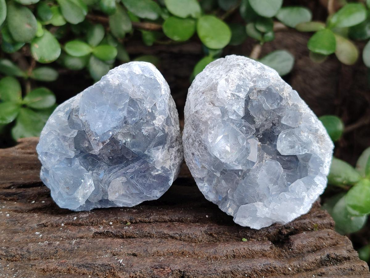Natural Blue Celestite Specimens x 16 From Sakoany, Madagascar - Toprock Gemstones and Minerals 