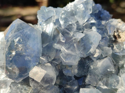 Natural Cabinet Size Blue Celestite Specimens x 2 From Sakoany, Madagascar - Toprock Gemstones and Minerals 