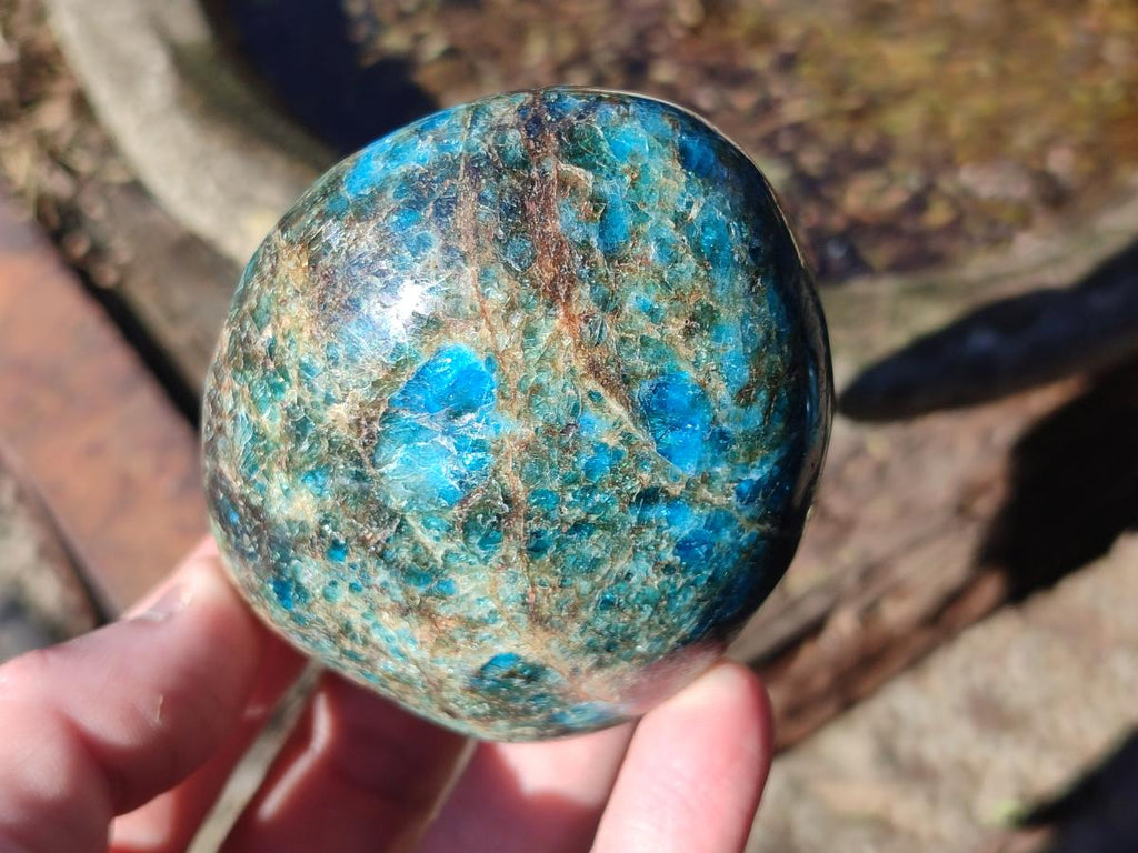 Polished Blue Apatite Standing Display Pieces x 6 From Betroka, Madagascar - Toprock Gemstones and Minerals 