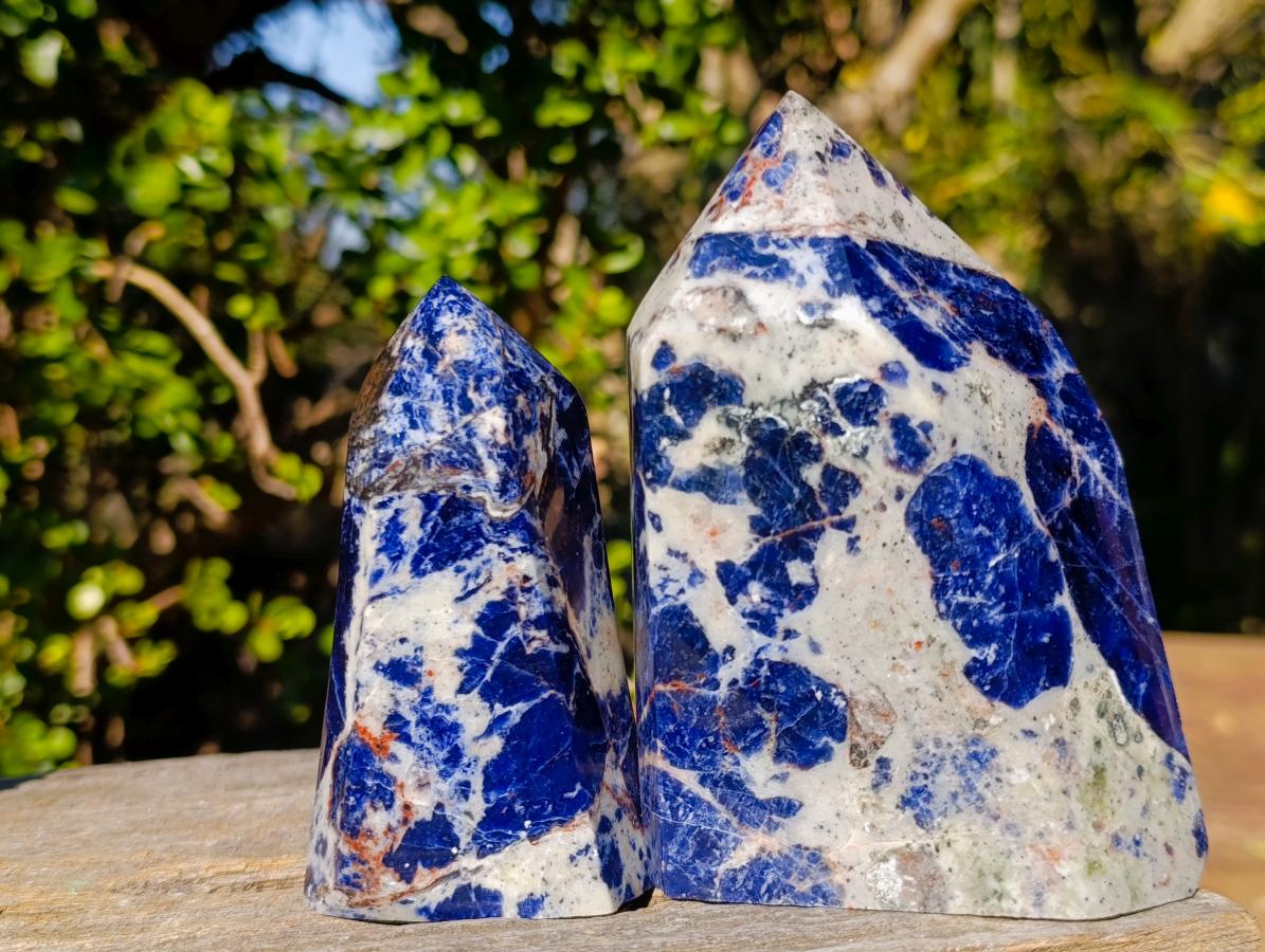 Polished Sodalite Display Crystals x 3 From Kunene River, Namibia - Toprock Gemstones and Minerals 