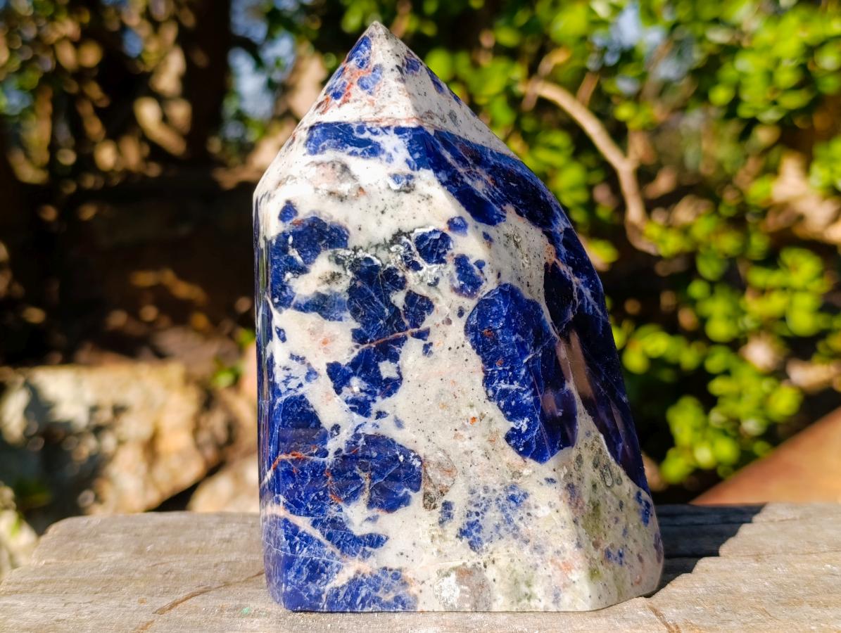 Polished Sodalite Display Crystals x 3 From Kunene River, Namibia - Toprock Gemstones and Minerals 