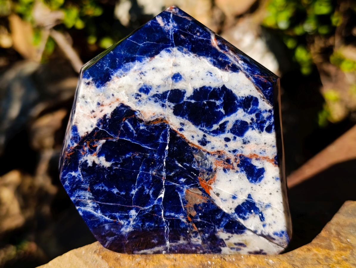Polished Sodalite Display Crystals x 3 From Kunene River, Namibia - Toprock Gemstones and Minerals 