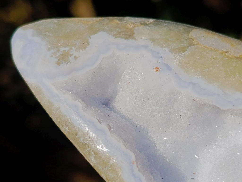 Polished Blue Lace Agate Standing Display Pieces x 6 From Nsanje, Malawi - Toprock Gemstones and Minerals 