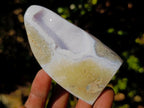 Polished Blue Lace Agate Standing Display Pieces x 6 From Nsanje, Malawi - Toprock Gemstones and Minerals 