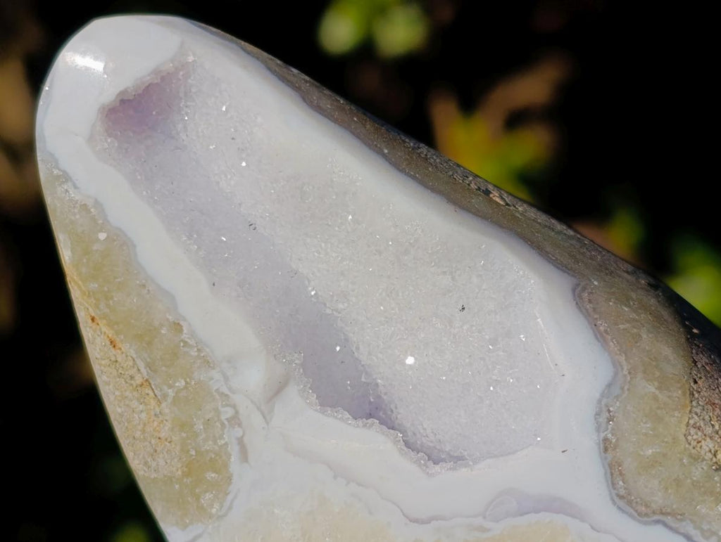 Polished Blue Lace Agate Standing Display Pieces x 6 From Nsanje, Malawi - Toprock Gemstones and Minerals 