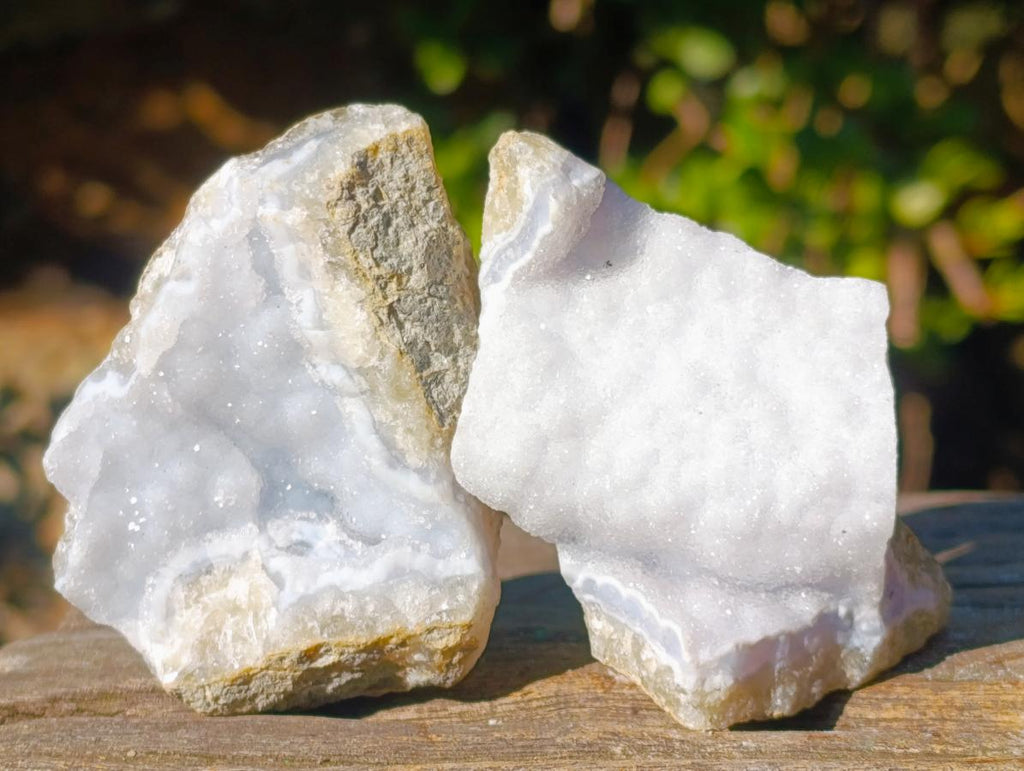 Natural Small Blue Lace Agate Specimens x 24 From Nsanje, Malawi - Toprock Gemstones and Minerals 