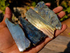 Polished One Side Labradorite Slices x 35 From Madagascar - Toprock Gemstones and Minerals 