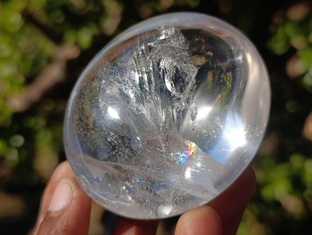 Polished Clear Quartz Palm Stones x 12 From Madagascar - Toprock Gemstones and Minerals 