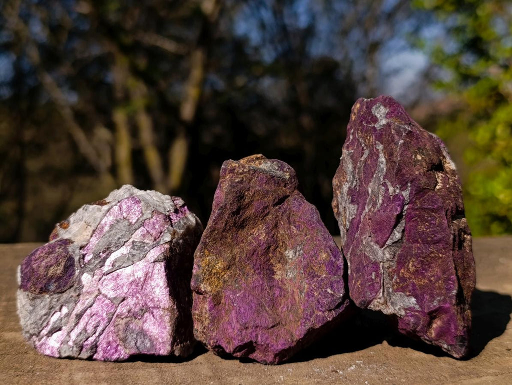 Natural Metallic Cobbed Purpurite Specimens x 12 From Erongo, Namibia - Toprock Gemstones and Minerals 