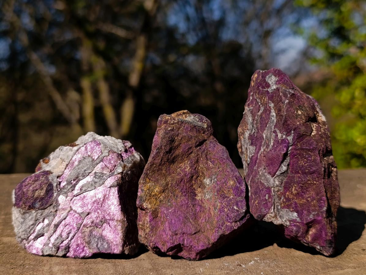 Natural Metallic Cobbed Purpurite Specimens x 12 From Erongo, Namibia - Toprock Gemstones and Minerals 