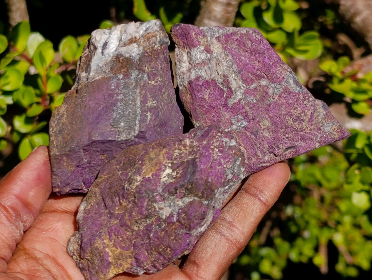 Natural Metallic Cobbed Purpurite Specimens x 12 From Erongo, Namibia - Toprock Gemstones and Minerals 