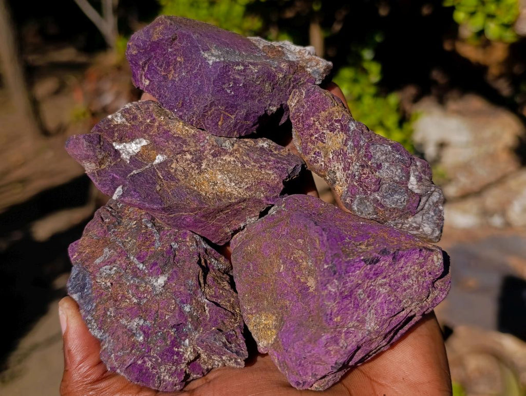 Natural Metallic Cobbed Purpurite Specimens x 12 From Erongo, Namibia - Toprock Gemstones and Minerals 
