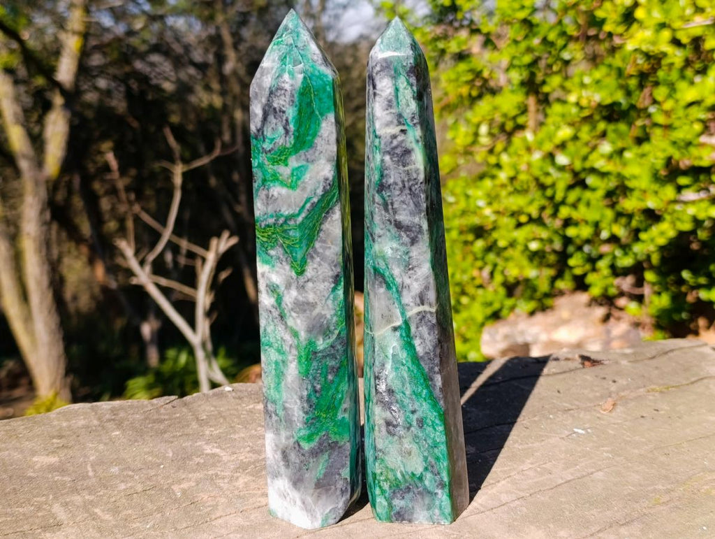 Polished Buddstone Display Towers x 2 From Swaziland - Toprock Gemstones and Minerals 