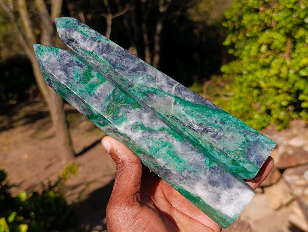 Polished Buddstone Display Towers x 2 From Swaziland - Toprock Gemstones and Minerals 