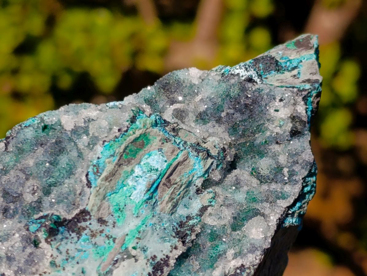 Natural Cabinet Sized Drusy Coated Chrysocolla Specimens x 3 From Lupoto Mine, Congo - Toprock Gemstones and Minerals 