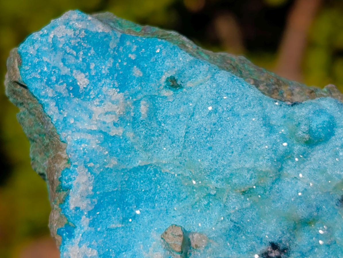 Natural Cabinet Sized Drusy Coated Chrysocolla Specimens x 3 From Lupoto Mine, Congo - Toprock Gemstones and Minerals 