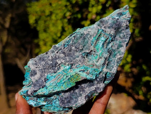 Natural Cabinet Sized Drusy Coated Chrysocolla Specimens x 3 From Lupoto Mine, Congo - Toprock Gemstones and Minerals 