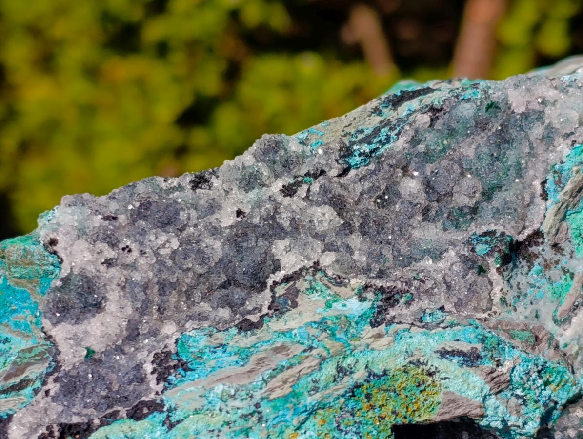 Natural Cabinet Sized Drusy Coated Chrysocolla Specimens x 3 From Lupoto Mine, Congo - Toprock Gemstones and Minerals 