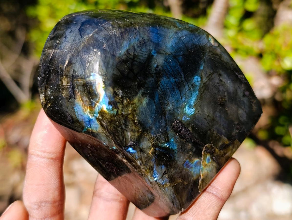 Polished Labradorite Standing Display Pieces x 3 From Madagascar - Toprock Gemstones and Minerals 