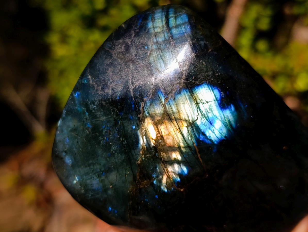 Polished Labradorite Standing Display Pieces x 3 From Madagascar - Toprock Gemstones and Minerals 