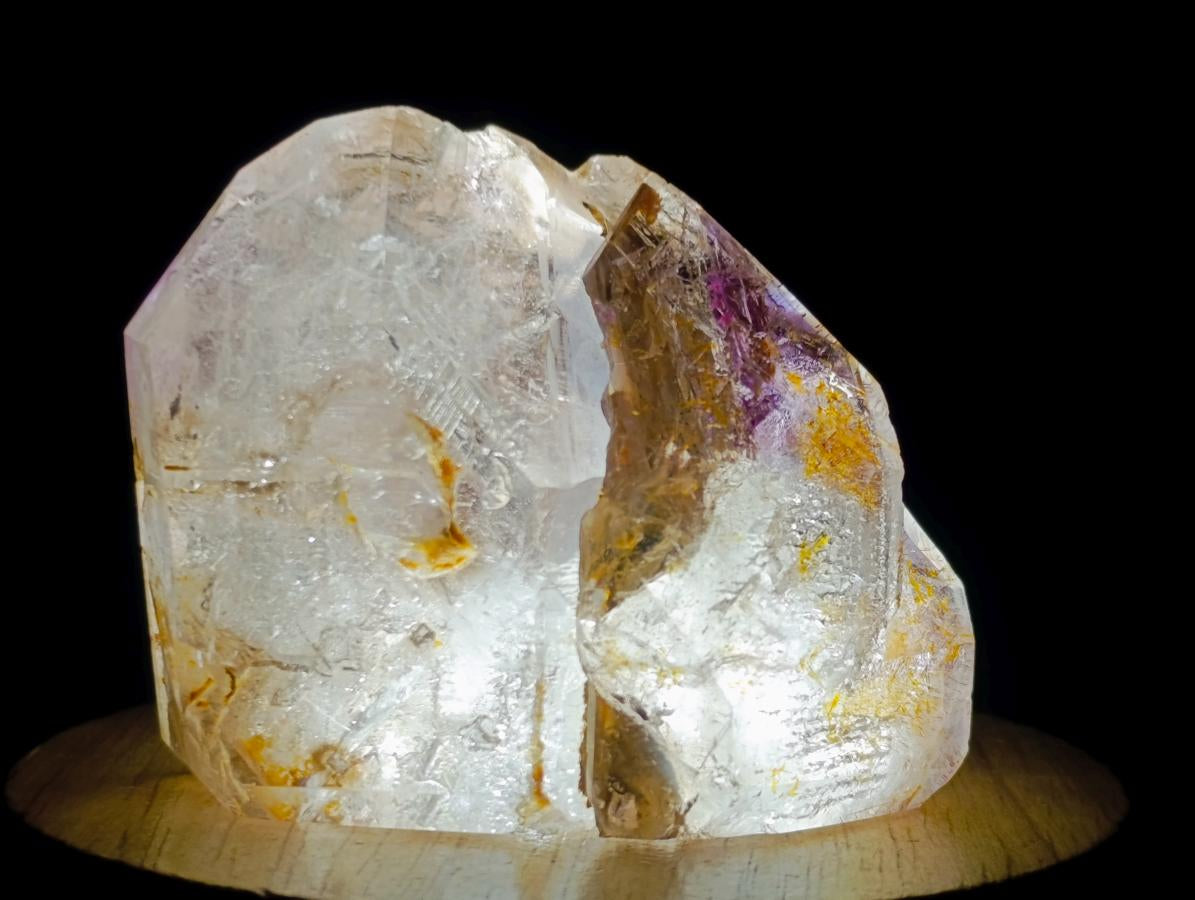 Polished Smokey Window Amethyst Crystals x 3 From Akansobe, Madagascar - Toprock Gemstones and Minerals 