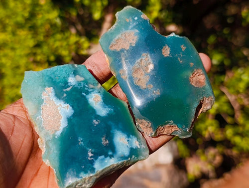 Polished on One Side Mtorolite Chrysoprase Slices x 24 From Mutorashanga, Zimbabwe - Toprock Gemstones and Minerals 