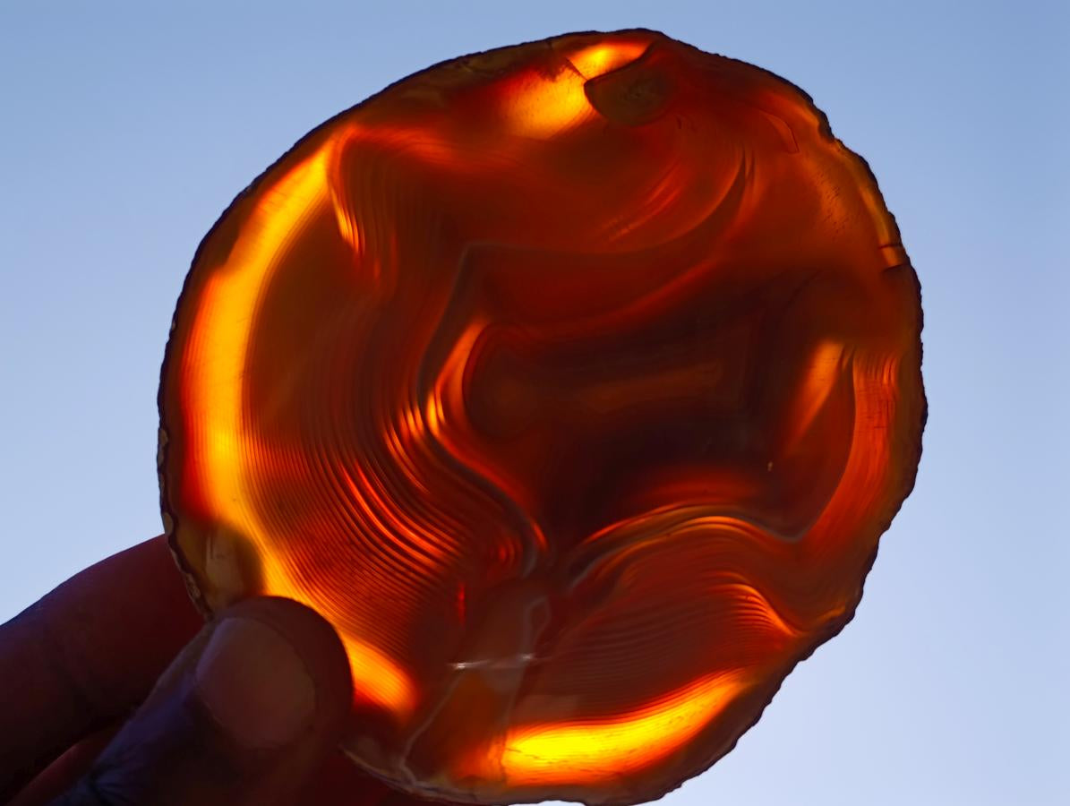 Polished Banded Agate Slices with Natural Edging x 12 From Madagascar - Toprock Gemstones and Minerals 