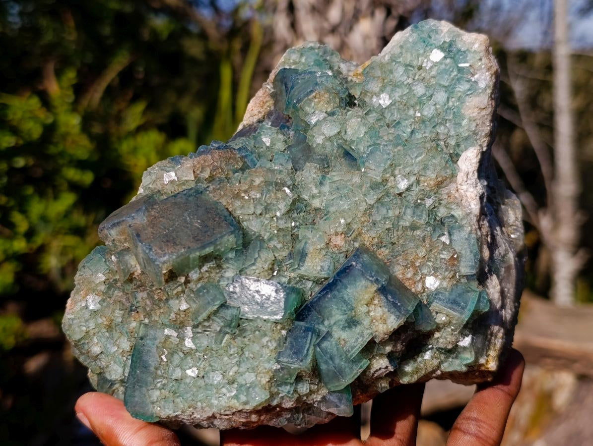 Natural Large Green Cubic Fluorite Specimen x 1 From Mandrosonoro, Madagascar - Toprock Gemstones and Minerals 
