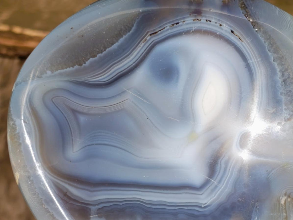 Polished Banded Agate Bowls x 2 From Madagascar - Toprock Gemstones and Minerals 