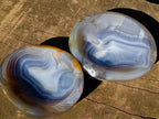 Polished Banded Agate Bowls x 2 From Madagascar - Toprock Gemstones and Minerals 