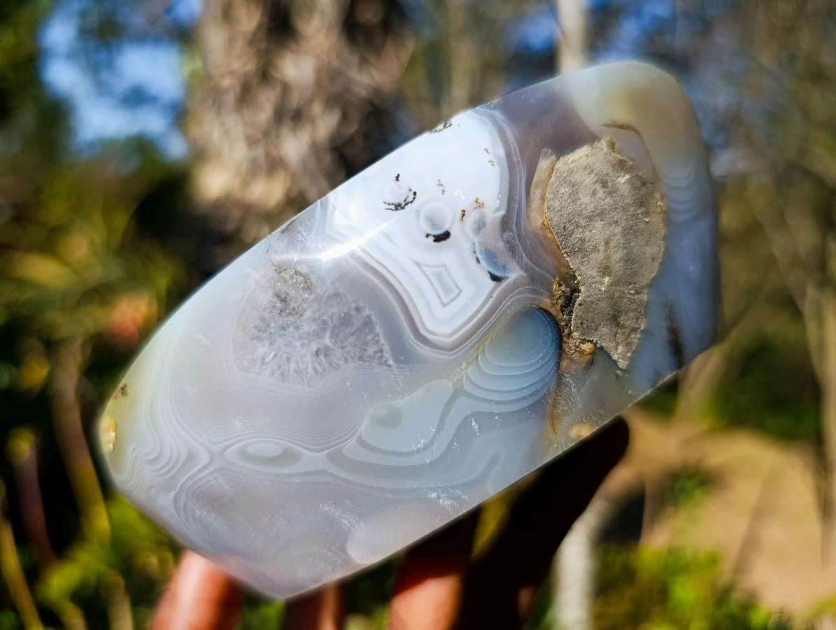 Polished Banded Agate Bowls x 2 From Madagascar - Toprock Gemstones and Minerals 
