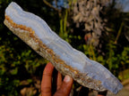 Natural Blue Lace Agate Crystalline Plate Specimens x 2 From Namibia - Toprock Gemstones and Minerals 