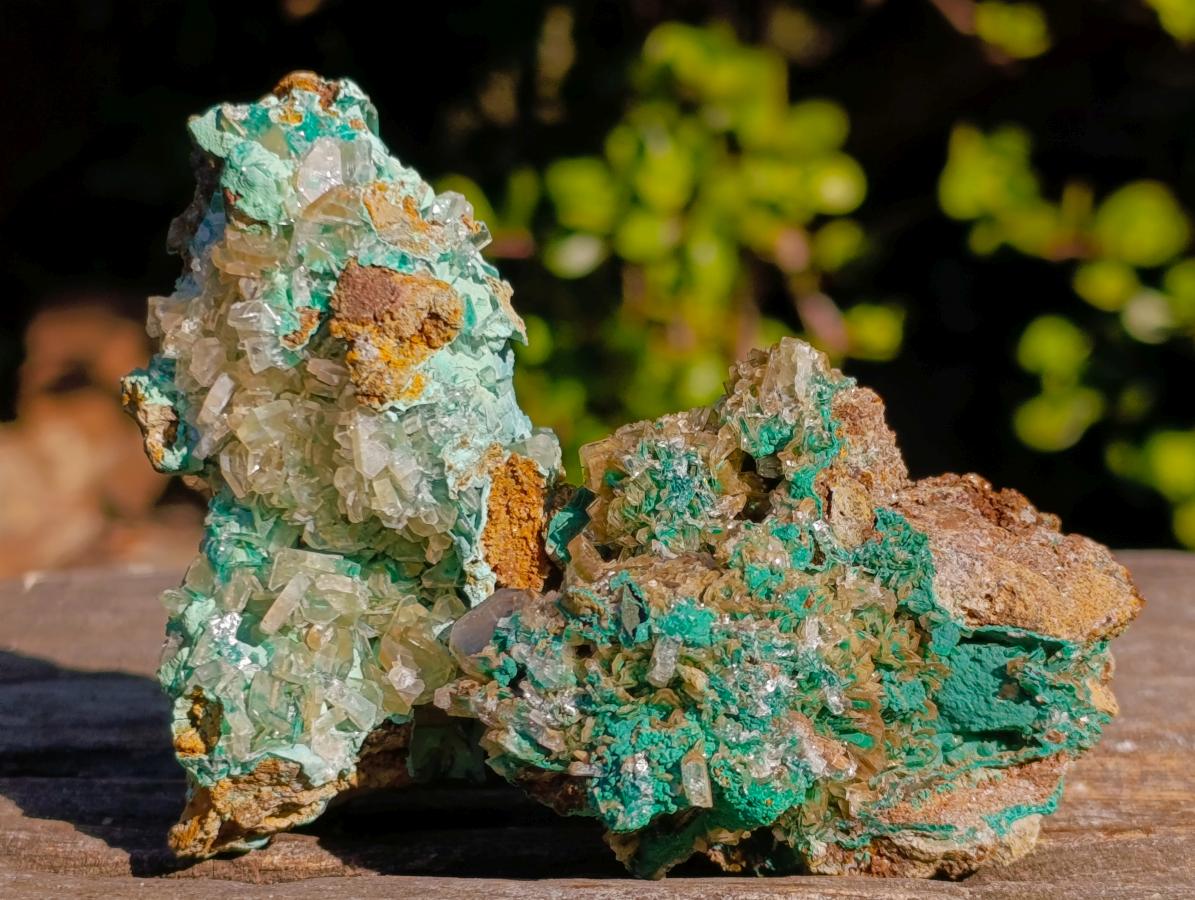Natural Rare Bladed Barite Specimens with Malachite x 6 From Shangulowé Mine, Congo - Toprock Gemstones and Minerals 