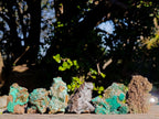 Natural Rare Bladed Barite Specimens with Malachite x 6 From Shangulowé Mine, Congo - Toprock Gemstones and Minerals 