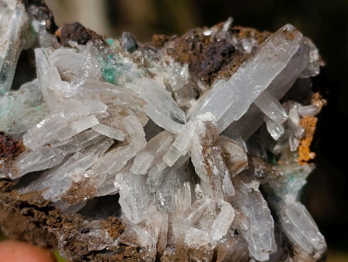 Natural Rare Bladed Barite Specimens with Malachite x 6 From Shangulowé Mine, Congo - Toprock Gemstones and Minerals 